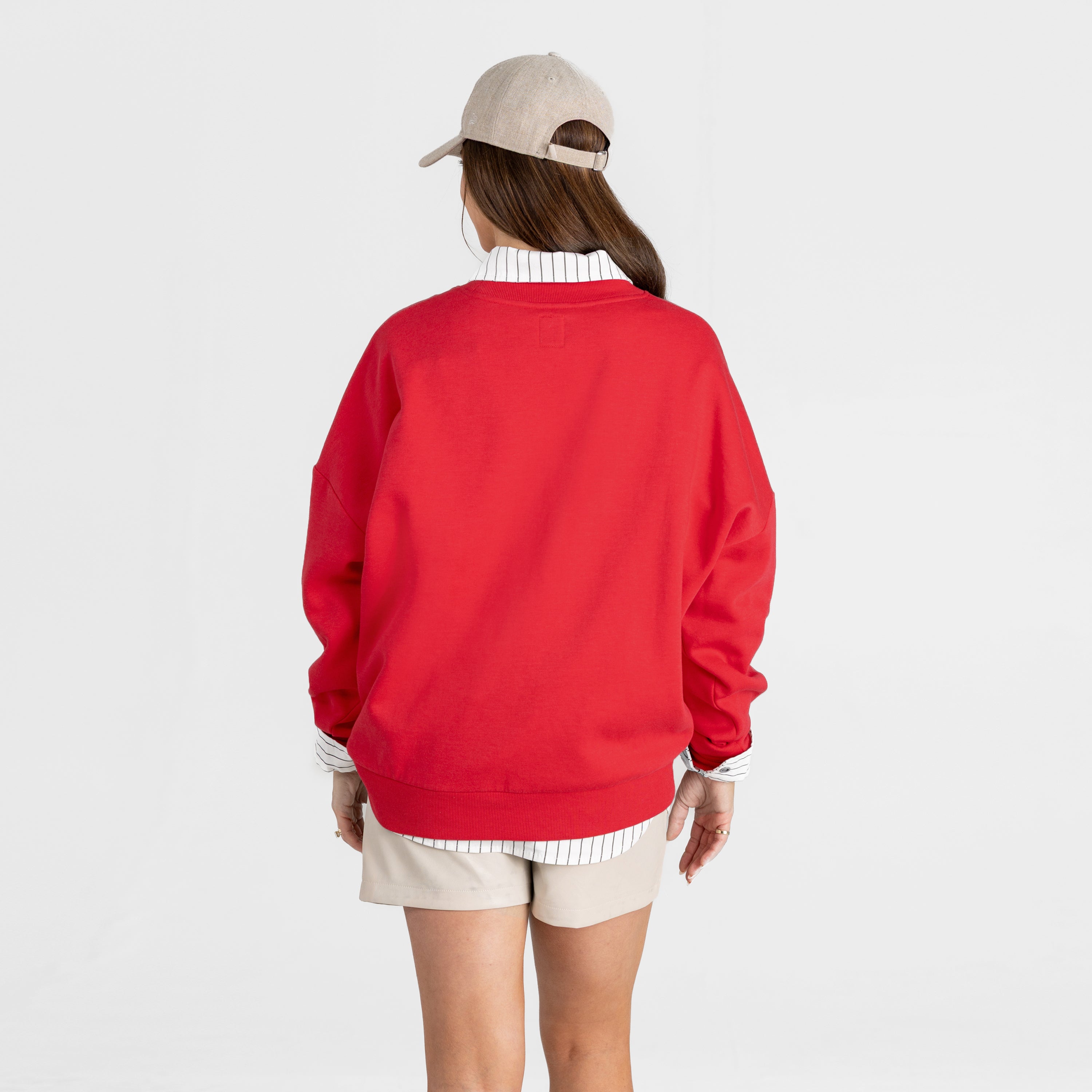 UTAH UTES PRIME PLAY PREMIUM FLEECE DROP SHOULDER CREWNECK PULLOVER