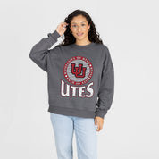 UTAH UTES SATURDAY SEAL PREMIUM FLEECE DROP SHOULDER CREWNECK PULLOVER