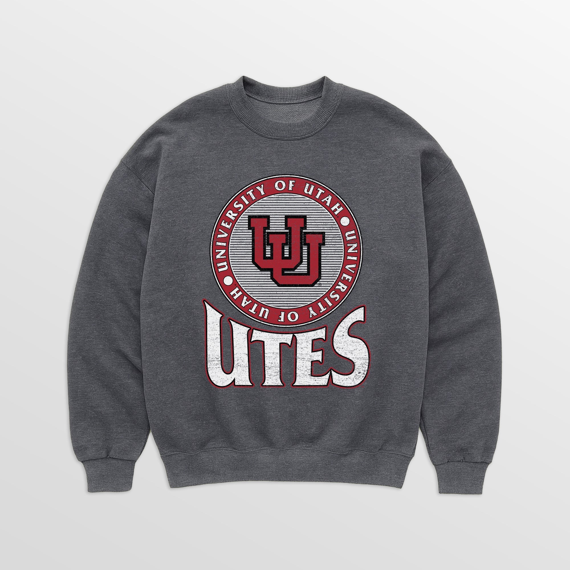 UTAH UTES SATURDAY SEAL PREMIUM FLEECE DROP SHOULDER CREWNECK PULLOVER
