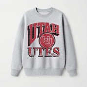UTAH UTES GAME ON PREMIUM FLEECE DROP SHOULDER CREWNECK PULLOVER