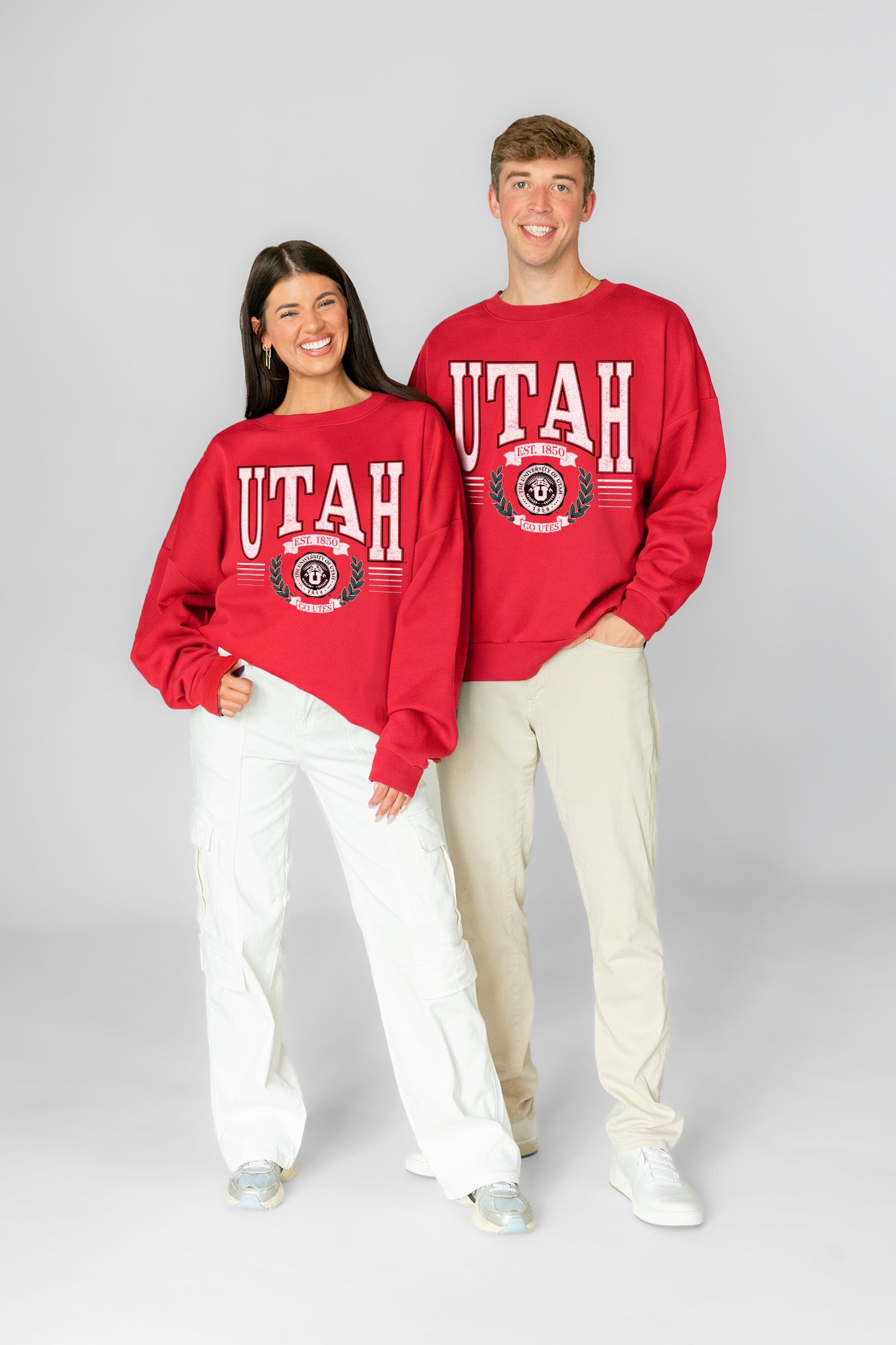 UTAH UTES HONOR BOUND PREMIUM FLEECE CREWNECK PULLOVER