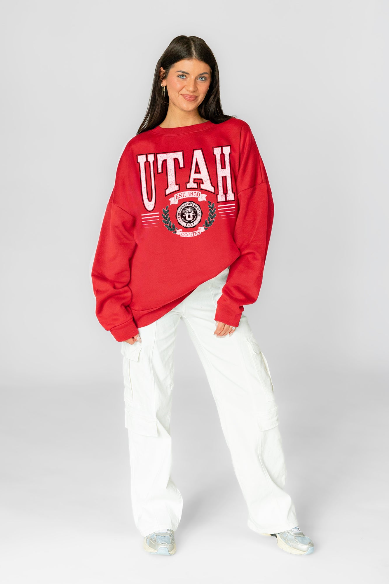 UTAH UTES HONOR BOUND PREMIUM FLEECE CREWNECK PULLOVER