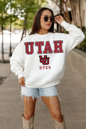 UTAH UTES FREESTYLE PREMIUM FLEECE CREWNECK PULLOVER