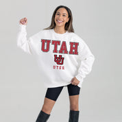UTAH UTES FREESTYLE PREMIUM FLEECE CREWNECK PULLOVER