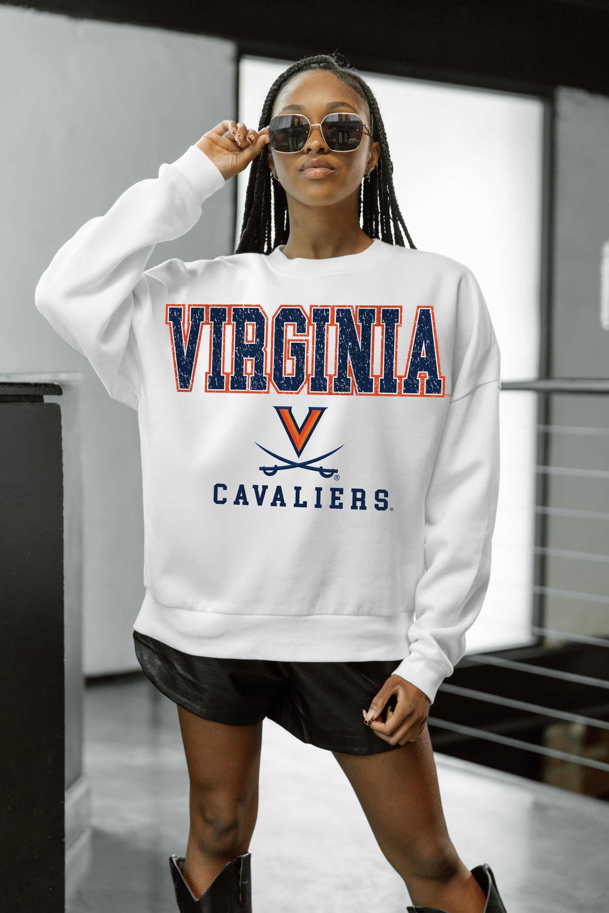 VIRGINIA CAVALIERS FREESTYLE PREMIUM FLEECE CREWNECK PULLOVER