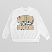 VANDERBILT COMMODORES FADED FORMATION PREMIUM FLEECE DROP SHOULDER CREWNECK PULLOVER