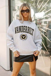 VANDERBILT COMMODORES TRADITION REFINED PREMIUM FLEECE CREWNECK PULLOVER