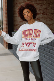 VIRGINIA TECH HOKIES ALLEGIANCE PREMIUM FLEECE DROP SHOULDER CREWNECK PULLOVER