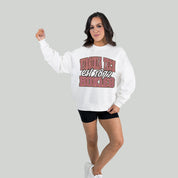 VIRGINIA TECH HOKIES FADED FORMATION PREMIUM FLEECE DROP SHOULDER CREWNECK PULLOVER