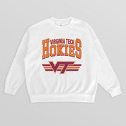 VIRGINIA TECH HOKIES SWIFT STRIKE PREMIUM FLEECE DROP SHOULDER CREWNECK PULLOVER