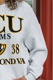 VIRGINIA COMMONWEALTH RAMS ALLEGIANCE PREMIUM FLEECE DROP SHOULDER CREWNECK PULLOVER