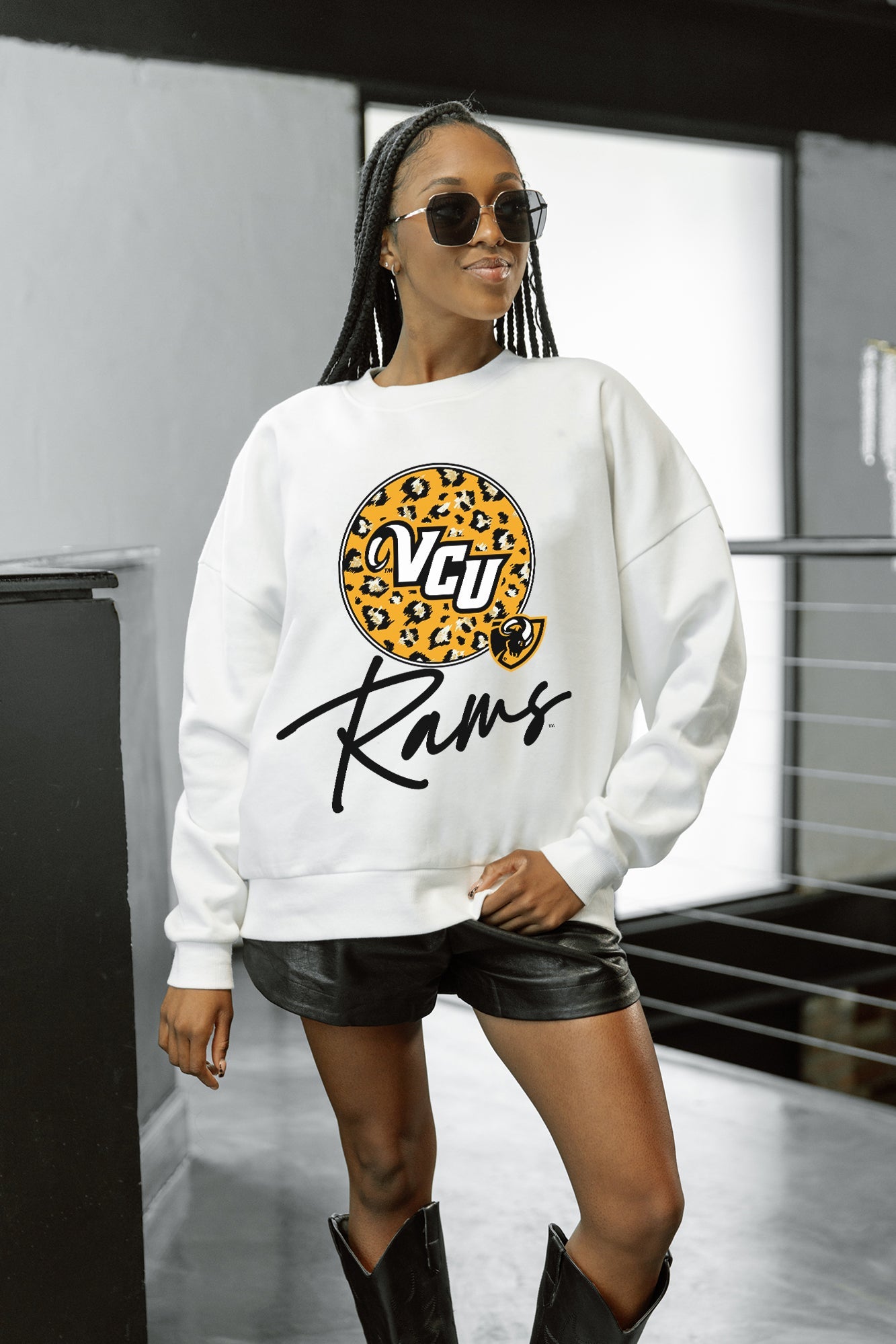 VIRGINIA COMMONWEALTH RAMS WILD BREAKTHROUGH PREMIUM FLEECE CREWNECK PULLOVER