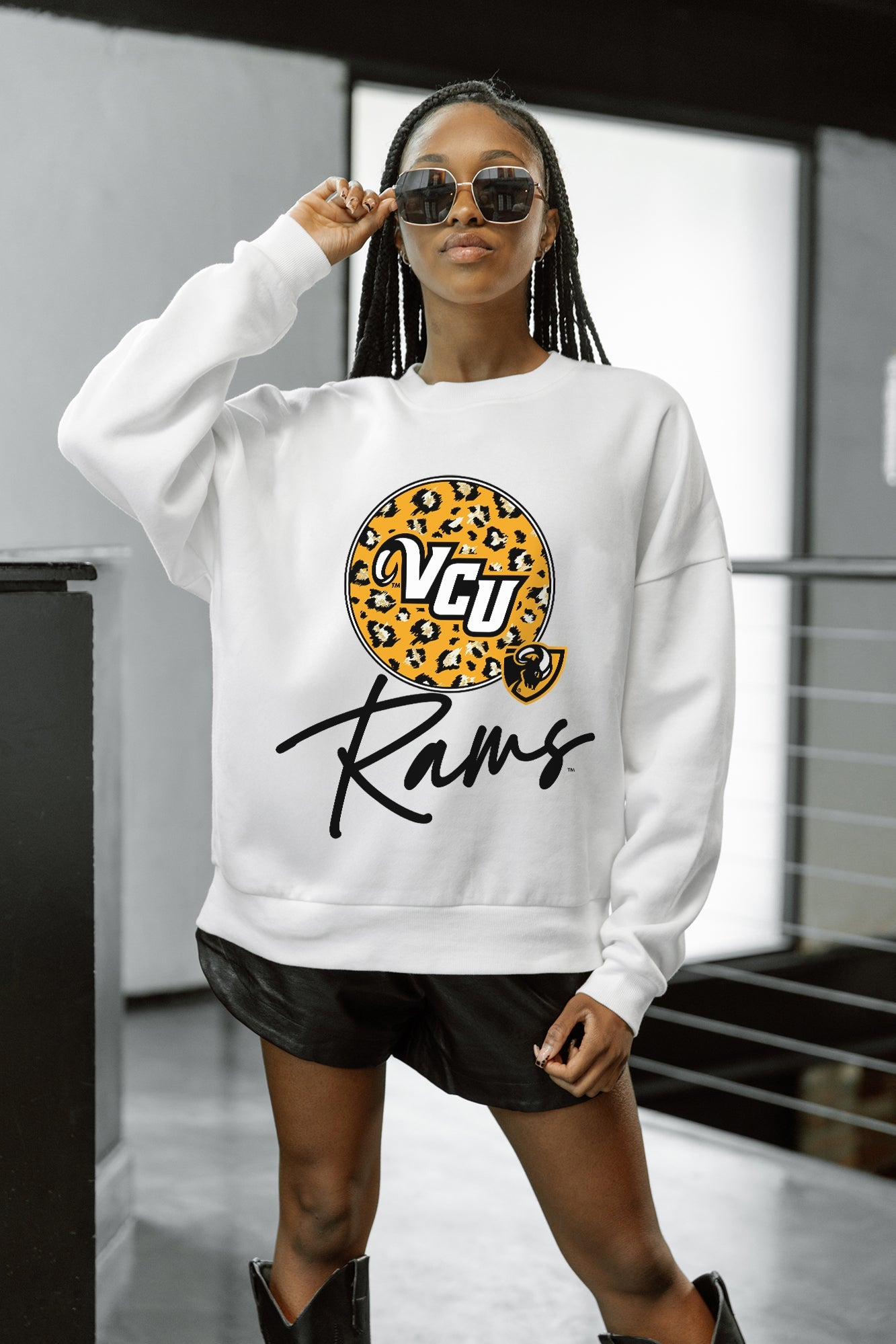 VIRGINIA COMMONWEALTH RAMS WILD BREAKTHROUGH PREMIUM FLEECE CREWNECK PULLOVER