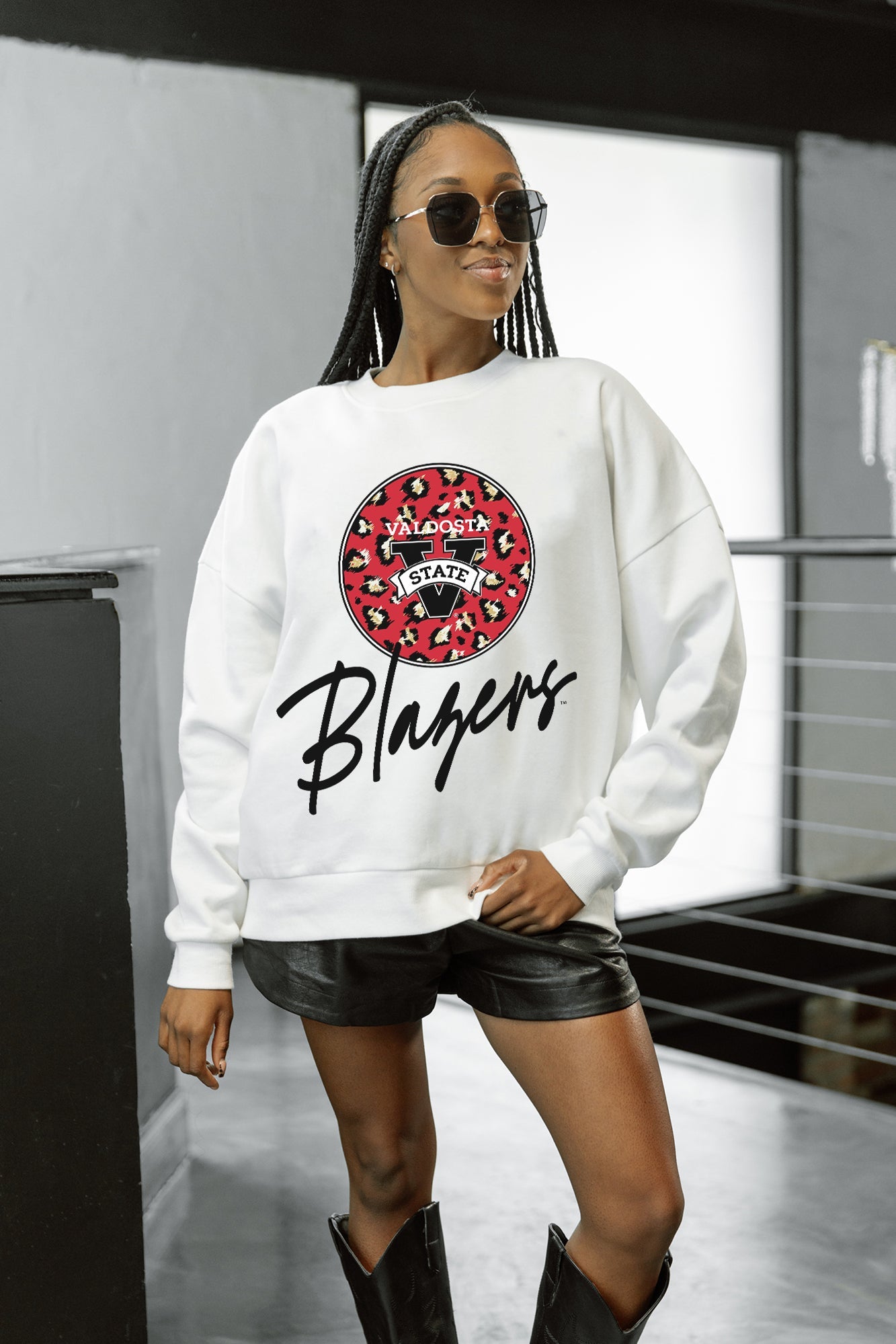 VALDOSTA STATE BLAZERS WILD BREAKTHROUGH PREMIUM FLEECE CREWNECK PULLOVER