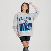 VILLANOVA WILDCATS FIERCE FOCUS PREMIUM FLEECE DROP SHOULDER CREWNECK PULLOVER