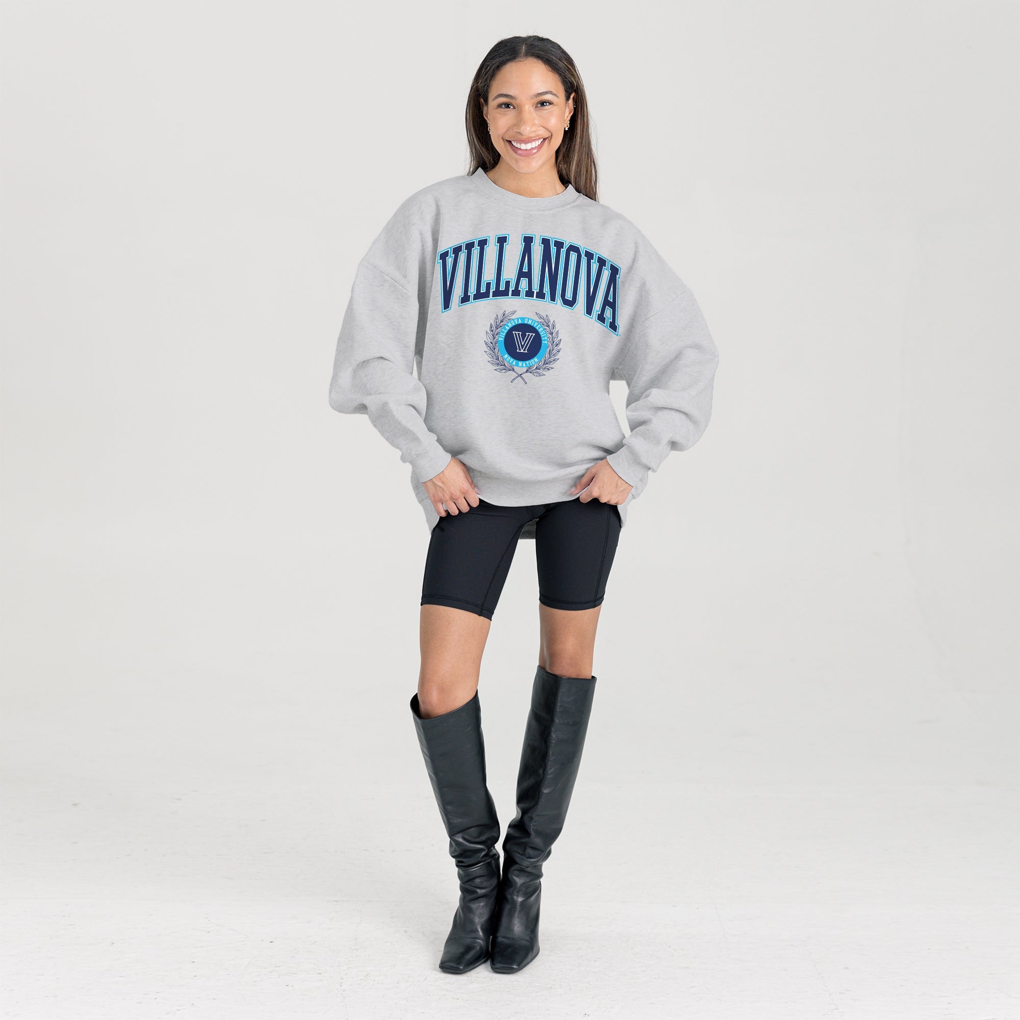 VILLANOVA WILDCATS TRADITION REFINED PREMIUM FLEECE CREWNECK PULLOVER