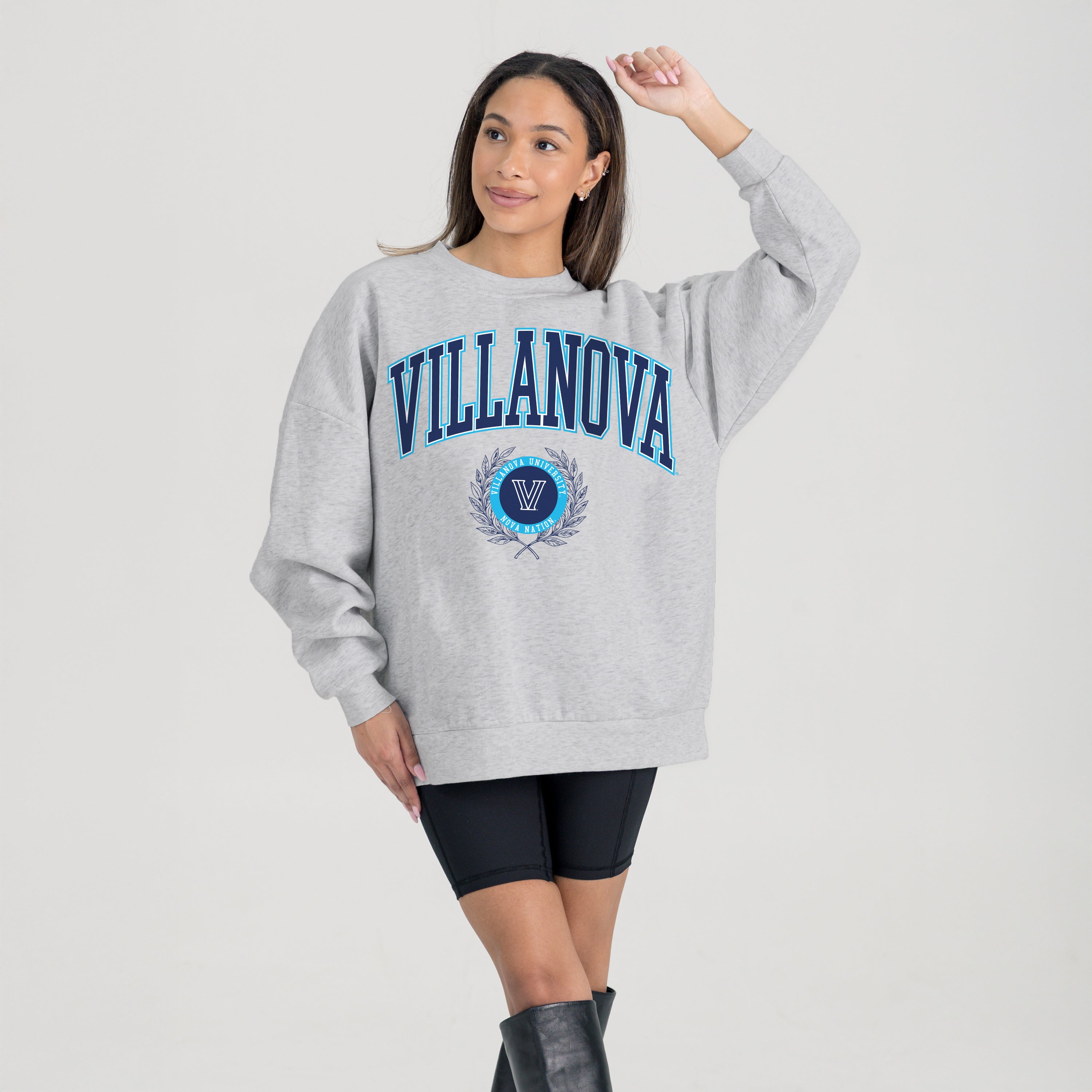 VILLANOVA WILDCATS TRADITION REFINED PREMIUM FLEECE CREWNECK PULLOVER