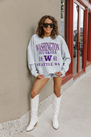 WASHINGTON HUSKIES Allegiance Fleece Drop-Shoulder Pullover