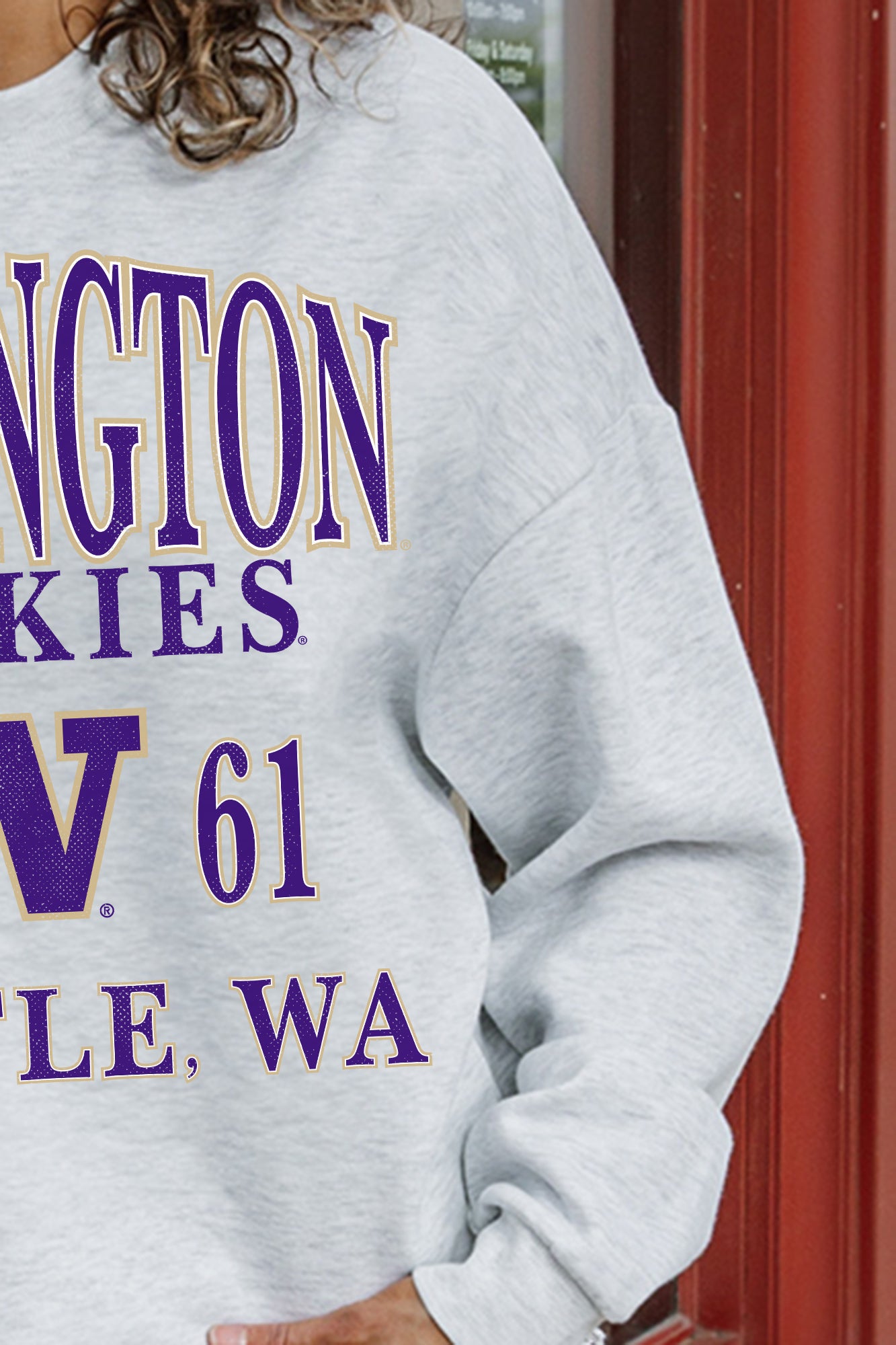 WASHINGTON HUSKIES Allegiance Fleece Drop-Shoulder Pullover