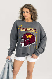WASHINGTON COMMANDERS READY TO RUMBLE PREMIUM FLEECE DROP SHOULDER CREWNECK PULLOVER