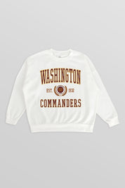 WASHINGTON COMMANDERS TIMELESS TRIUMPH PREMIUM FLEECE DROP SHOULDER CREWNECK PULLOVER