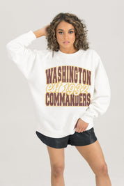 WASHINGTON COMMANDERS FADED FORMATION PREMIUM FLEECE CREWNECK PULLOVER