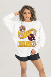 WASHINGTON COMMANDERS HARD EARNED PREMIUM FLEECE CREWNECK PULLOVER