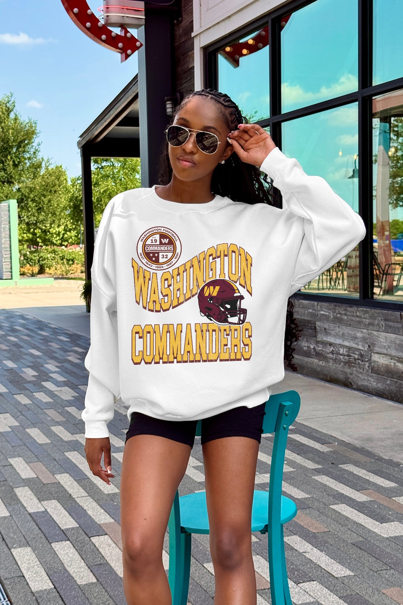 WASHINGTON COMMANDERS HARD EARNED PREMIUM FLEECE CREWNECK PULLOVER