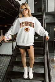 WASHINGTON COMMANDERS TRADITION REFINED PREMIUM FLEECE CREWNECK PULLOVER