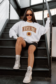 WASHINGTON COMMANDERS TRADITION REFINED PREMIUM FLEECE CREWNECK PULLOVER