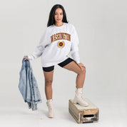 WASHINGTON COMMANDERS TRADITION REFINED PREMIUM FLEECE CREWNECK PULLOVER