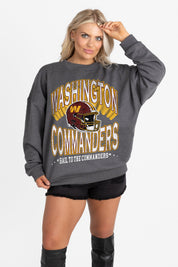 WASHINGTON COMMANDERS STAY COOL PREMIUM FLEECE CREWNECK PULLOVER BY RANDI MAHOMES