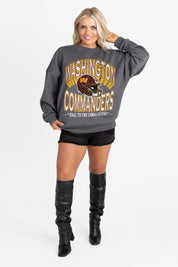 WASHINGTON COMMANDERS STAY COOL PREMIUM FLEECE CREWNECK PULLOVER BY RANDI MAHOMES