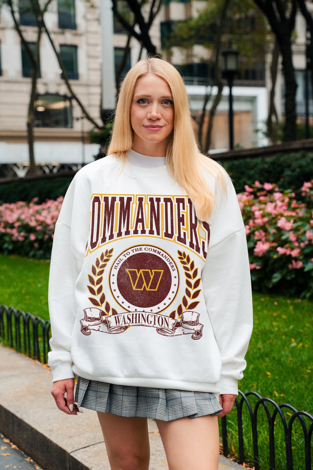WASHINGTON COMMANDERS STAY COOL PREMIUM FLEECE CREWNECK PULLOVER