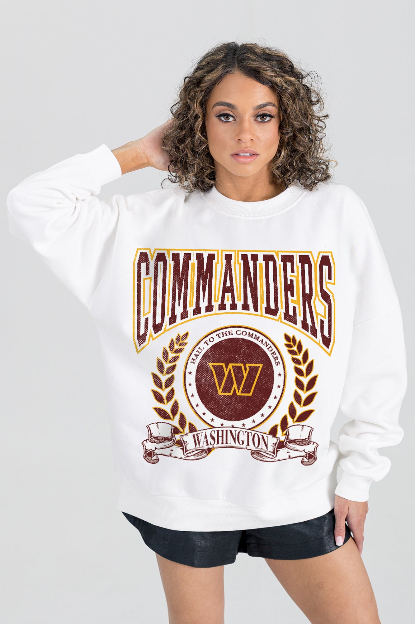 WASHINGTON COMMANDERS STAY COOL PREMIUM FLEECE CREWNECK PULLOVER