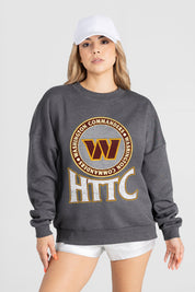 WASHINGTON COMMANDERS SATURDAY SEAL PREMIUM FLEECE DROP SHOULDER CREWNECK PULLOVER