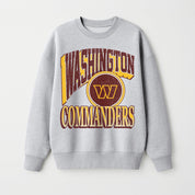 WASHINGTON COMMANDERS GAME ON PREMIUM FLEECE DROP SHOULDER CREWNECK PULLOVER