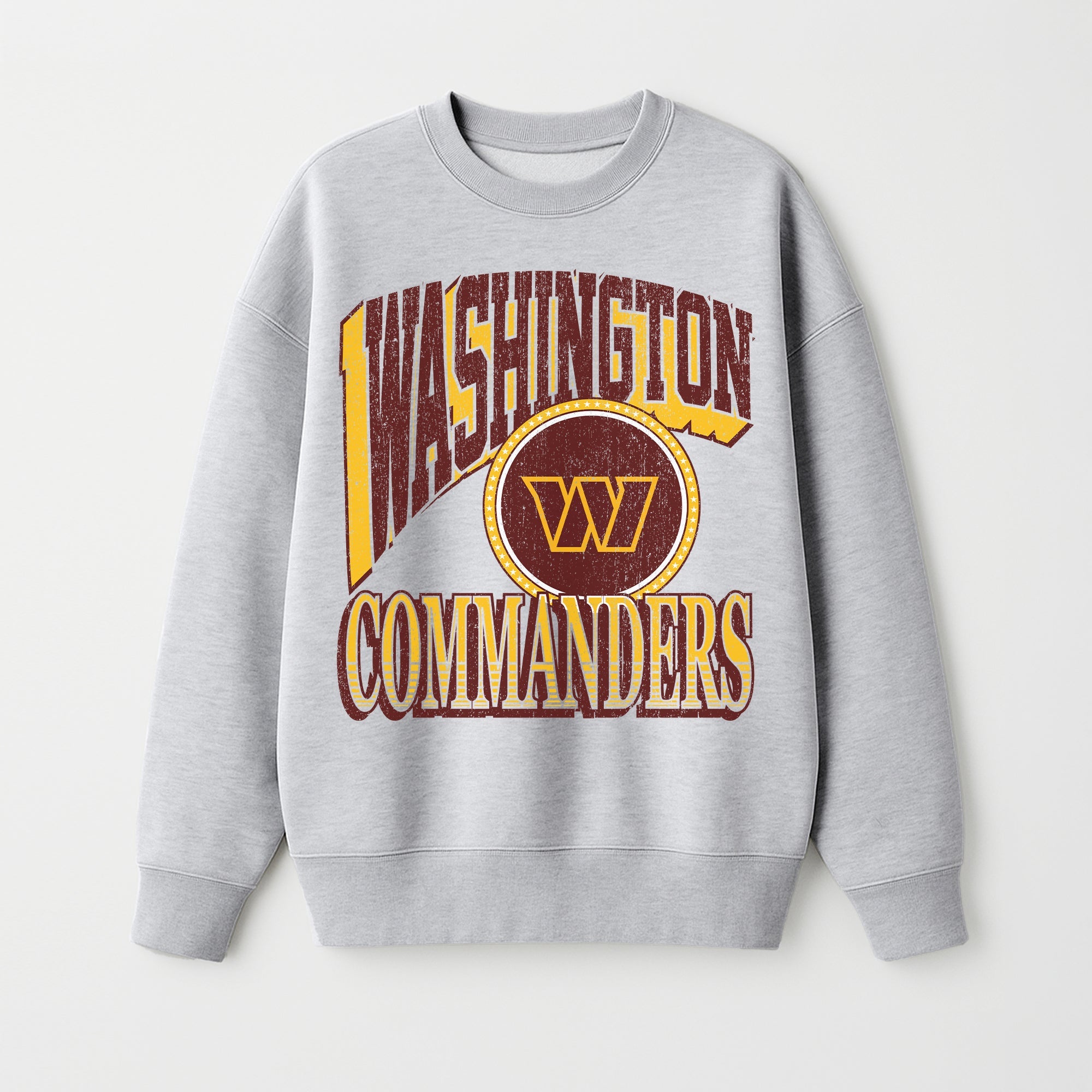 WASHINGTON COMMANDERS GAME ON PREMIUM FLEECE DROP SHOULDER CREWNECK PULLOVER