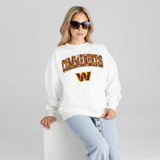WASHINGTON COMMANDERS SWEET PLAY PREMIUM FLEECE DROP SHOULDER CREWNECK PULLOVER