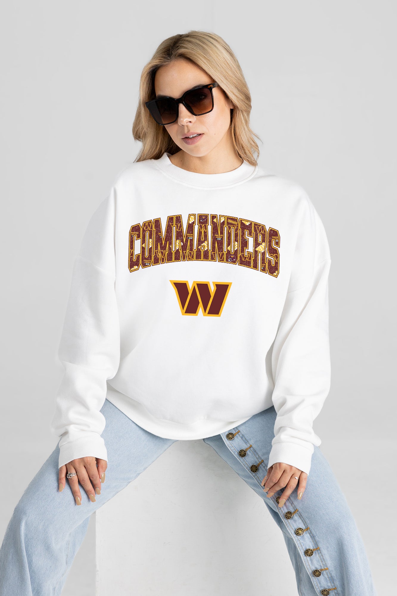 WASHINGTON COMMANDERS SWEET PLAY PREMIUM FLEECE PULLOVER