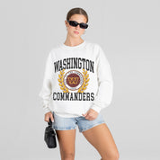 WASHINGTON COMMANDERS GOLD STANDARD PREMIUM FLEECE DROP SHOULDER CREWNECK PULLOVER