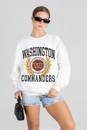 WASHINGTON COMMANDERS GOLD STANDARD PREMIUM FLEECE DROP SHOULDER CREWNECK PULLOVER
