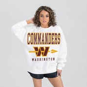 WASHINGTON COMMANDERS Sunday Drives Fleece Crewneck Pullover