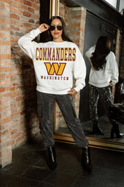WASHINGTON COMMANDERS Sunday Drives Fleece Crewneck Pullover