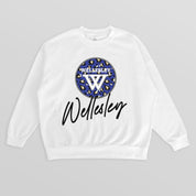 WELLESLEY BLUE WILD BREAKTHROUGH PREMIUM FLEECE CREWNECK PULLOVER