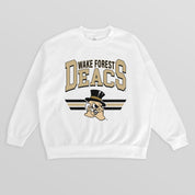 WAKE FOREST DEMON DEACONS SWIFT STRIKE PREMIUM FLEECE DROP SHOULDER CREWNECK PULLOVER