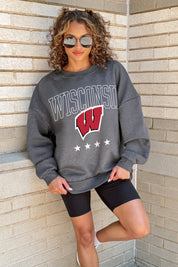 WISCONSIN BADGERS RISING STAR PREMIUM FLEECE CREWNECK PULLOVER