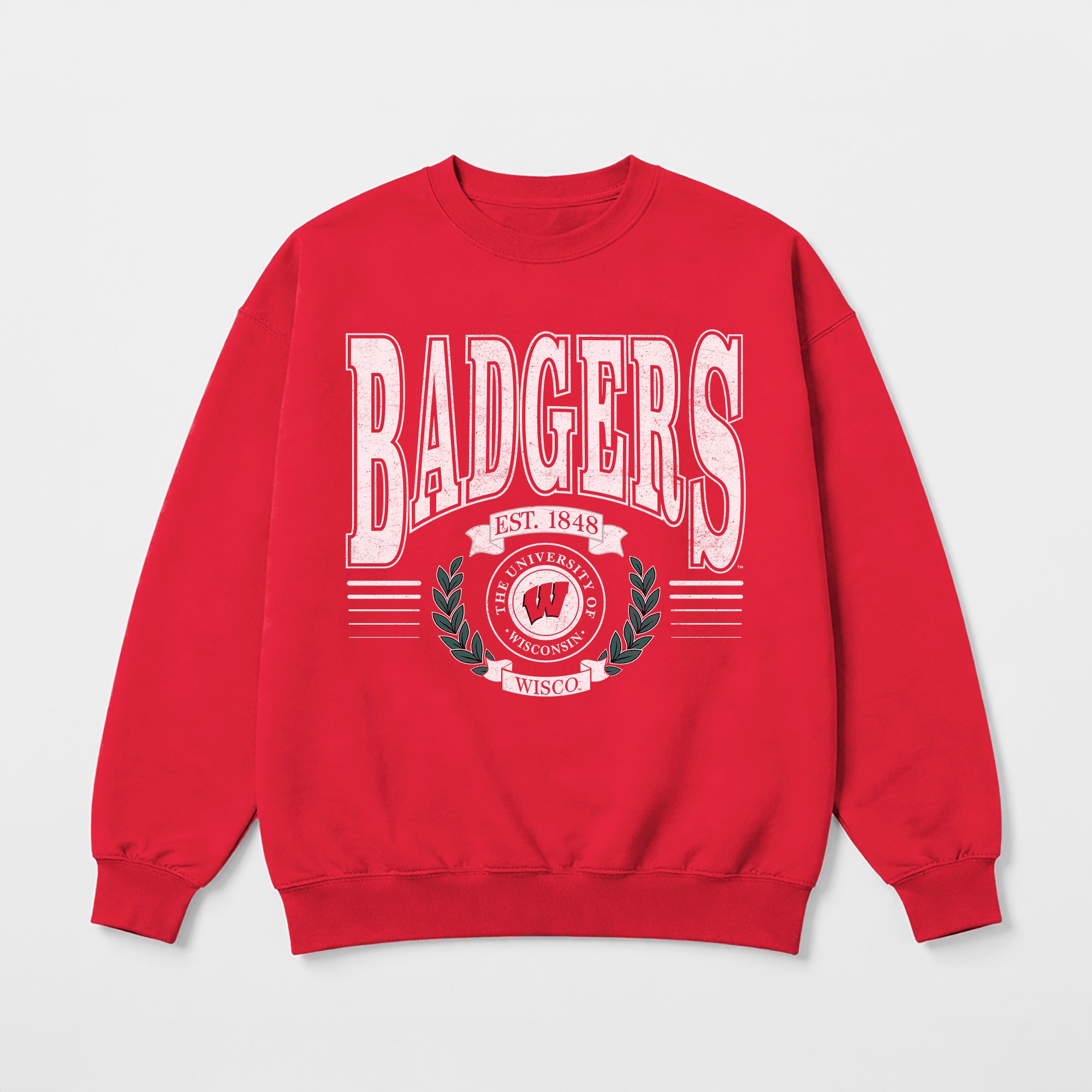 WISCONSIN BADGERS HONOR BOUND PREMIUM FLEECE CREWNECK PULLOVER
