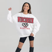 WISCONSIN BADGERS Freestyle Fleece Drop-Shoulder Pullover