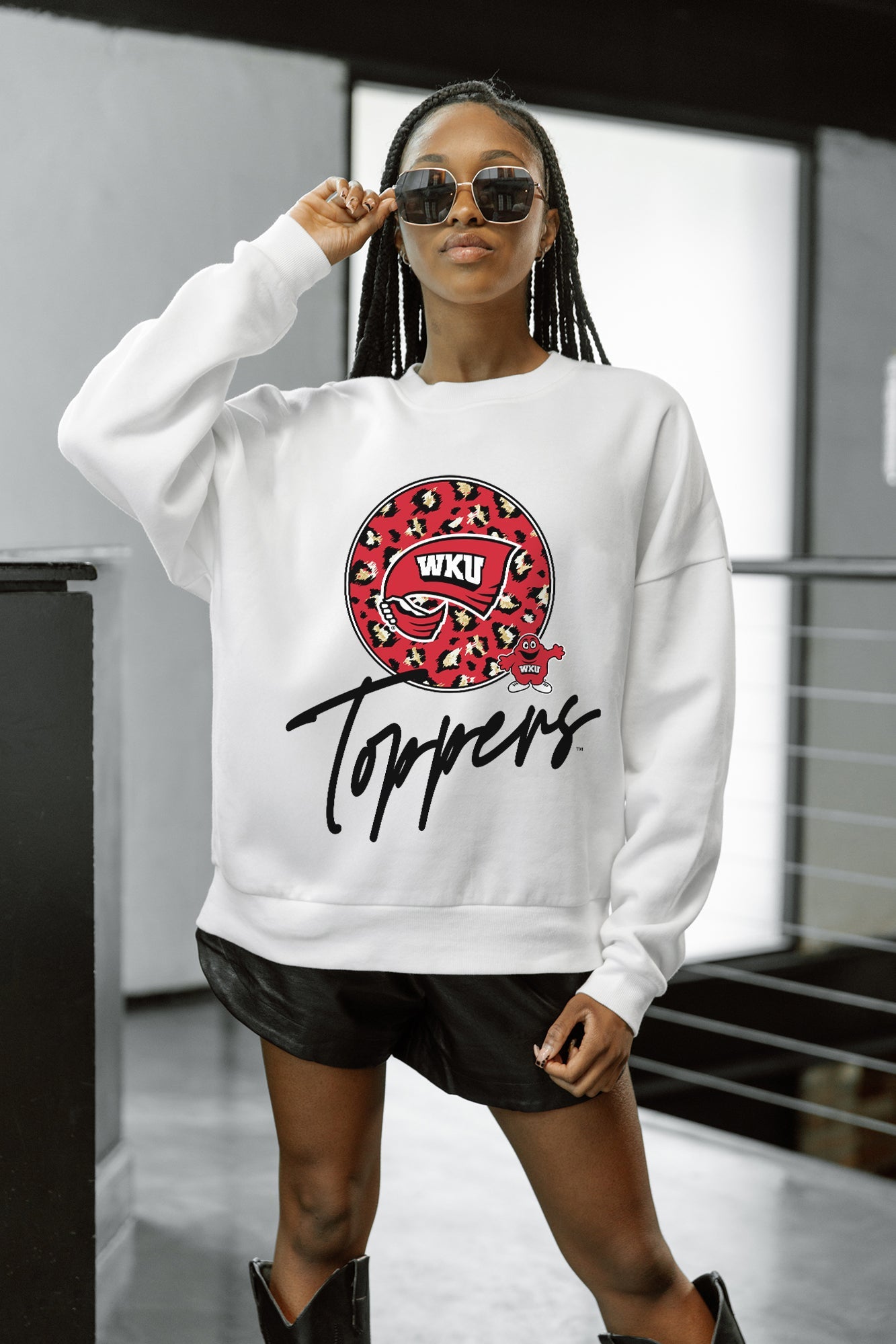 WESTERN KENTUCKY HILLTOPPERS WILD BREAKTHROUGH PREMIUM FLEECE CREWNECK PULLOVER